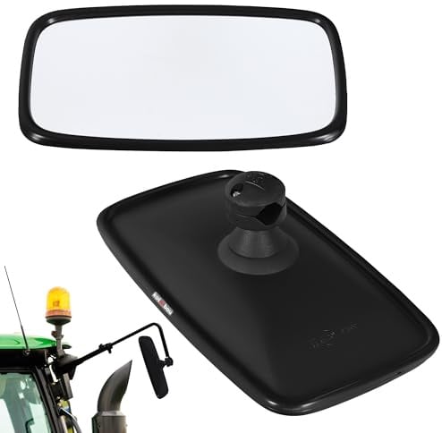 KOTARBAU® Miroir Retroviseur Exterieur, Retroviseur Tracteur 28,5x15,5 cm | Retroviseur Tracteur Agricole, avec Support Pour Bras de Rétroviseur Ø 15-24 mm, Pvc, Noir