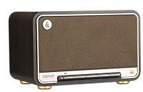 Edifier D32 Retro Tabletop Wireless Speaker, Bluetooth v5.3 & AirPlay2, USB-C & AUX, 11h Playtime, Hi-Res Audio & Wireless Certified, 2.1 Acoustic Architecture, Black Walnut