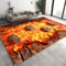 WTVBHF Abstrakter Interessanter Flammenfalle Teppich, Kreativer Flammen-Lava-Einplanken-Brückendesign-Teppich, Geeignet Für Wohnzimmer Schlafzimmer Restaurant Kinderzimmer Balkonkorridor-60x100cm