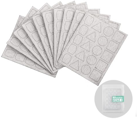 Bucasso Papier de verre pour ponceuse à stylo PLH-1000, PLH-2000, 180 grains, 10 pièces avec chaque 20 tampons (240)