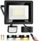 50W Security Lights Outdoor Motion Sensor, 4500LM PIR Sensor Security Light Dimmable 3000K 4000K 6500K, IP66 Waterproof LED Floodlights Outside Light with Remote Control for Garden Backyard Garage