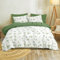 Dreamzie Bettwäsche Set 260 x 240 cm mit 2 Kissenbezügen 65x65 cm - Botanic-Motiv Salbeigrün - Bettwäsche 260 x 240 Erwachsene aus 100% Mikrofaser - Zertifiziert ohne Chemikalien (Oeko TEX)