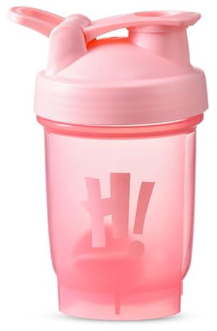 hzbaiyi Protein Shaker Bottle with Mixing Ball Leakproof Flip On Lid Plastic Workout Water Bottle Secure Drink Flip Cap Protein and Supplement Shaker 400ml