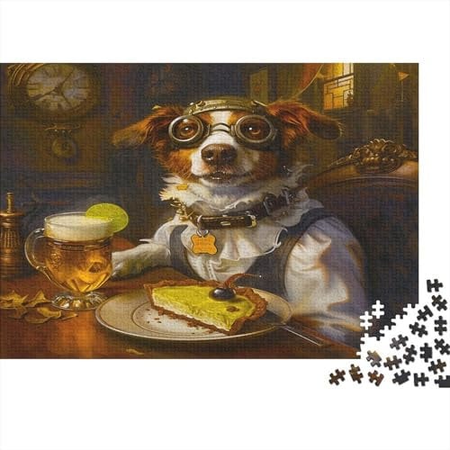 Pet Puppy 1000 Piece Jigsaw Puzzles for Adults Jack Russell Terrier DIY Toys Relax Puzzles Games Impossible Puzzles Games Gift Multi Colour Educational Games 1000pcs (75x50cm)