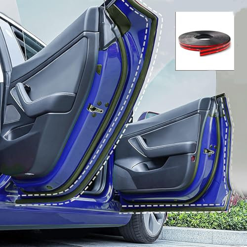 Ywooon Door Seal Kit for Tesla Model 3 2016-2023, Auto Door Window Soundproof Noise Insulation Sealing, Car Rubber Weather Cable Seal Strip for Tesla Model 3(Door Seal)