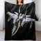AAPZY Airplane Kämpfer Fleece Decke, Extra Weiche Flauschige Kuscheldecken, Leichte, Gemütliche Flannel Sofadecke/Couchdecke Für Erwachsene, Wohndecke （180×200cm）