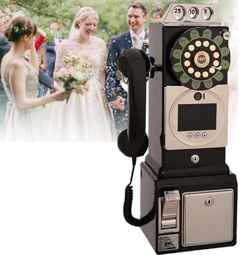 Video Audio Guest Book Phone, 1080p Video Guestbook Wedding Phone, 8g Sd Card Customized Video Audio Guest Book Alternatives With Lens Recording For Birthday Party Anniversary Engagement,Black
