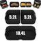3PCS Air Fryer Liners for Ninja Foodi FlexDrawer Dual Air Fryer 10.4L AF500UK, 1PC 10.4L and 2PCS 5.2L Silicone Reusable Liners Accessories, Large Airfryer Liners