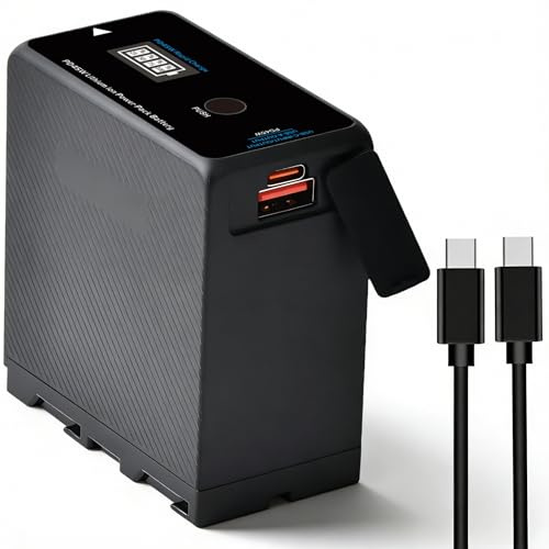 TAVT Batterie 10500 mAh PD 45 W USB-C NP-F pour Sony NP-F970 NP-F570 NP-F750 NP-F770 NP-F930 NP-F950 NP-F960 F750 F550 pour appareil photo, caméscope, moniteur, lumière vidéo LED