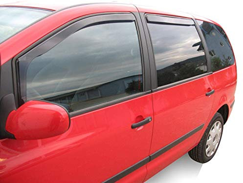 J&J Automotive | Deflettori D'Aria Antiturbo Per Golf 4 IV 3-Porte Berlina 1997-2004, Set di 2 Pz, Nero, Antivento, Antipioggia, Fume' Oscurati