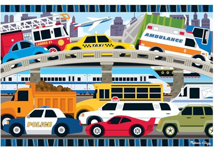 Melissa & Doug Verkehrsstau Boden Puzzlespiel 2' x 3'
