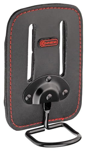 Connex Hammerhalter - Beweglicher Stahlbügel - Mit Gürtelschlitzen - Aus Leder - Robust & Langlebig/Werkzeughalter für den Gürtel/Holster für Hammer/Hammerschlaufe / COX951080