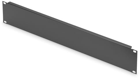 DIGITUS DN-19 BPN-02-SW – 19 Zoll Blindabdeckplatte 2HE – Blende für Netzwerk- & Serverschränke – Mit Befestigungsmaterial – Stahlblech – Pulverbeschichtet – Schwarz