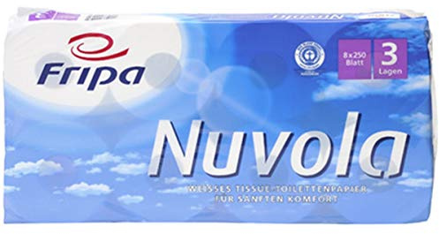 fripa 1200802 Toilettenpapier Nuvola, 2-lagig, hochweiß