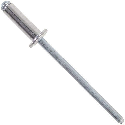 PARCO Blindnieten, Aluminiumnieten, Matallnieten, Zugnieten, Popnieten für Metall, Kunststoff und Leder DIN 7337 | Alu/Stahl 4,8 x 8,0 mm 250 Stück