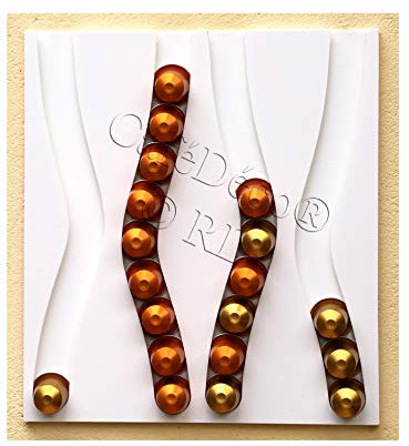 Cafedeco Distributeur Porte Capsules Design Compatible nespresso 4DB capacité 40 Capsules, dosettes 33x29x1cm