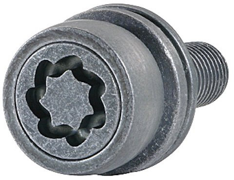 Farad 1-BE8/E Star Lock 1CH Starlock Antifurto Ruote per Autovetture con Serraggio a Bullone, 4 con 1 Chiave