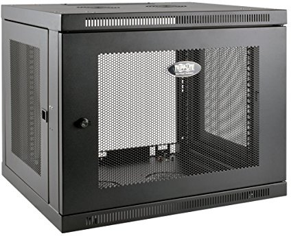 Eaton Tripp Lite SmartRack 9U Mini-Wandgehäuse mit geringer Bautiefe für erweiterte Switch-Tiefe (Schwarz) (SRW9UDP)