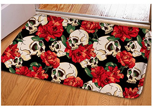 showudesigns Animal Design Fußmatte vorne Matte Como Outdoor Bereich Teppiche für Weihnachten Deko, Flanell, totenkopf, Größe S