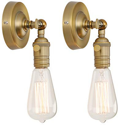 Phansthy 2x Vintage Wandleuchte Wandlampe Wandbeleuchtung Industrie Wandleuchten Loft-Wandbeleuchte Küchenwandleuchte Spiegeleuchte Badezimmerleuchte (antike Farbe)