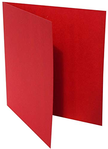 25 Quadratische Klappkarten zum selbst Beschriften in Rot : von der Größe 160 x 160 mm 16,0 x 16,0 cm