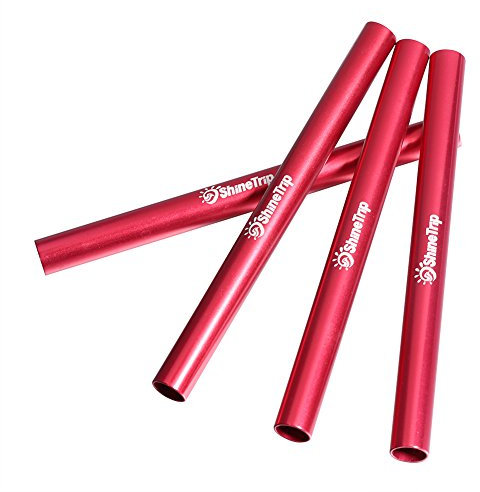 Keenso Tent Poles, 4pcs Aluminium Alloy Tent Pole Repair Emergency Tube for Outdoor Camping Accessories Camping