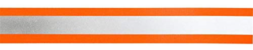 Jajasio Reflektorband Elastisch 5m Orange 50mm breit, Gummiband Reflektierend, Gummiband Reflektierend