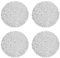 GLOBALDREAM Platzdeckchen, 4 Stück Tischuntersetzer Platzset Tischset Vinyl Hohl Platzsets Abwischbar PVC Platzdeckchen für Küche, Zuhause, Speisetisch (Silber, 38cm)
