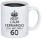Regalo personalizado para cumpleaños: taza ‘Keep calm’ personalizable con su nombre y edad