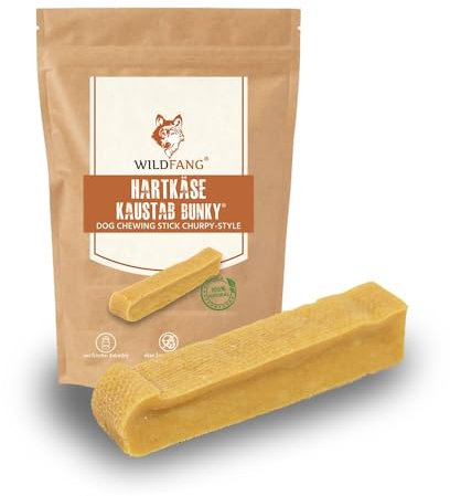 Wildfang® Yak Kaustab Hund – Natürlicher Kaukäse vom Himalaya – Kauspaß für alle Hundegrößen und Welpen – Käseknochen für Hunde – Kauknochen zur Zahnpflege – Käseknochen - 1er Pack - Gr. XS: 50-60 g