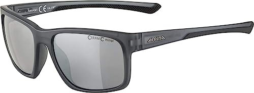 ALPINA LINO I - Verspiegelte und Bruchsichere Sonnenbrille Mit 100% UV-Schutz Für Erwachsene, grey transparent matt, One Size