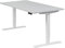 boho office® höhenverstellbarer Schreibtisch 160 x 80 cm - Elektrisch stufenlos, 2 Motoren, 3-Fach Teleskop, Memoryfunktion, inkl. Wireless Charger - Homedesk Weiß inkl. Tischplatte in Lichtgrau