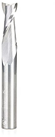 Amana Tool 46007 Solid Carbide Spiral 2 Flute Plunge 3/8 D x 1 CH x 3/8 SHK x 3 Inch Long Up-Cut Router Bit