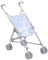 Jc Toys- Regenschirm Faltbarer Kinderwagen, für Puppen bis zu 45 cm, ideal zum Spielen und Spazierengehen, weiß und rosa gestreift, Elefantendekoration, entworfen von Berenguer, +2 Jahre alt