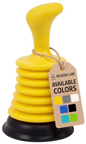 Meadow Lane Mini-Abflussreiniger (17,8 cm), leistungsstarker Saugglocke für Waschbecken, Küche und Bad, handelsübliche Dichtung, gelb, 1 Stück