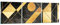 Wandbilder Dekoration Wohnzimmer Golden Schwarz Figuren Mehrteilige Bilder auf Glas 150x50cm Glasbild Schlafzimmer Küche Set 3 teilige Wand Kunstdruck Art Groß XXL Wanddeko Modern GCA150x50-5089