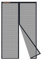 Risareyi Fiberglas Fliegengitter Balkontür 85x190cm, Schwarz Moskitonetz Tür Verstärkt Fliegengitter Tür Magnet Insektenschutz Balkontür Ohne Bohren für Haustür Terrassentür