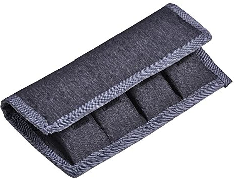Boîtier de Batterie d'appareil Photo, Pochette de Support de Sac de Piles, Poche de Batterie, Protection de Portefeuille, Coussin de Protection de Batterie, Porte-Carte mémoire, Fentes, étui (Grande)