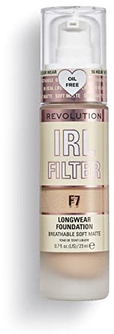MakeUp Revolution, IRL Filter Longwear Foundation, Medium to Full Coverage, F7, 23ml