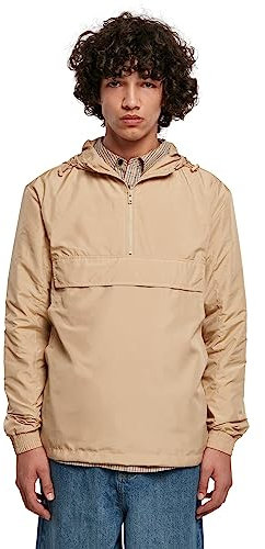 Urban Classics Giacca Basic Pull Over, Beige, XL Uomo