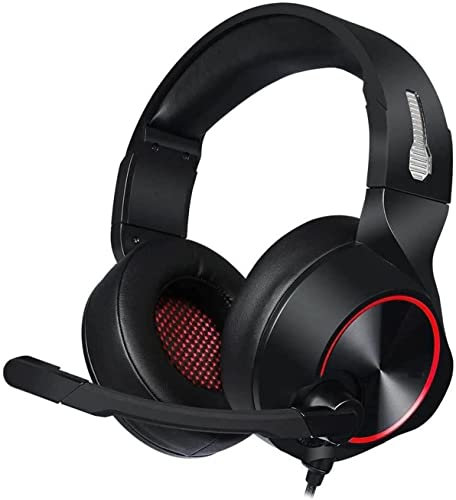 Corsehild Over Ear Headphones Studio Monitor Mixing DJ Auriculares estéreo con Controladores de 40 mm y Conector de Audio for computadora Grabación Teléfono Piano Guitarra Laptop (Color : Red)