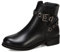 Stivaletti da Donna con Tacco Medio, Stivali Corti Tacco a Blocco Zip Punta Rotonda Polacchine Casuale Bowknot, 11198Jft Nero Numero 46 EU