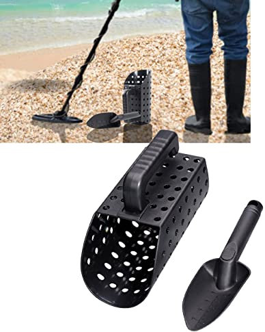 Ensemble de Pelle à Sable de DéTection de MéTal Pelle à Sable et Truelle en Plastique ABS Ergonomique et Robuste pour TréSor