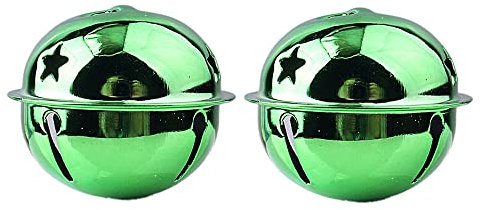 10 Stück 4cm Glöckchen zum Basteln,Glöckchen,Weihnachtsglöckchen,Rostschutz Glöckchen, Metallglöckchen Optimal für Handwerk, Schmuck, Festival Dekoration,Haustier Glocken,Grün