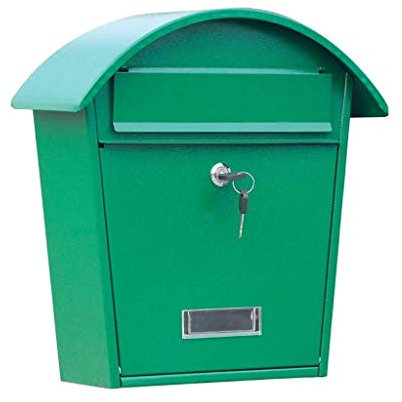 Mini Trash can E-Mail/PO Box/mailing Wall/Retro Outdoor Mailbox Mailbox Lock and Cover - Green Large Capacity Personal Garbage Storage bin