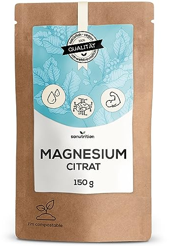 Magnesiumcitrat Pulver | 150 g Beutel | hohe Verträglichkeit & Bioverfügbarkeit | Nerven & Muskeln & Elektrolyte | hochwertige Qualität aus Österreich