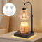 OKYUK Dimmbare Metallkerzenlampe mit 2 Glühbirne Kerzenwärmer Lampe kompatibel mit Glaskerzen, Vintage-Kerzenlampe, dimmbar, für Duftwachs (Vintage mit Timer)