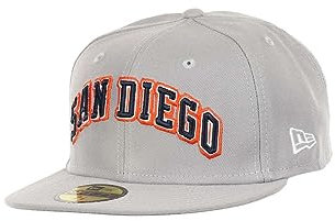 New Era San Diego Padres MLB San Diego Lettering Gray Poly 59Fifty Basecap - 7 1/2-60cm (XL)