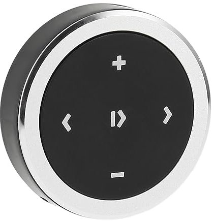 Smart Silver Button Remote Control Kit for Mobile Phones Tablets with Bracket, Media Button for Car, Easy to Install