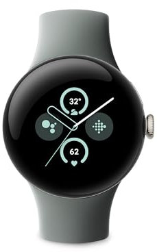 Google Pixel Watch 2 | 32 GB + 2 GB di RAM | Monitoraggio della frequenza cardiaca, gestione dello stress, funzioni di sicurezza – Smartwatch Android (4G LTE + Bluetooth/Wi-Fi, cassa in alluminio oro